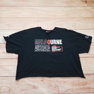 Formula 1 Australian Grand Prix Crop Shirt Womens 2XL Black F1 Racing Melbourne